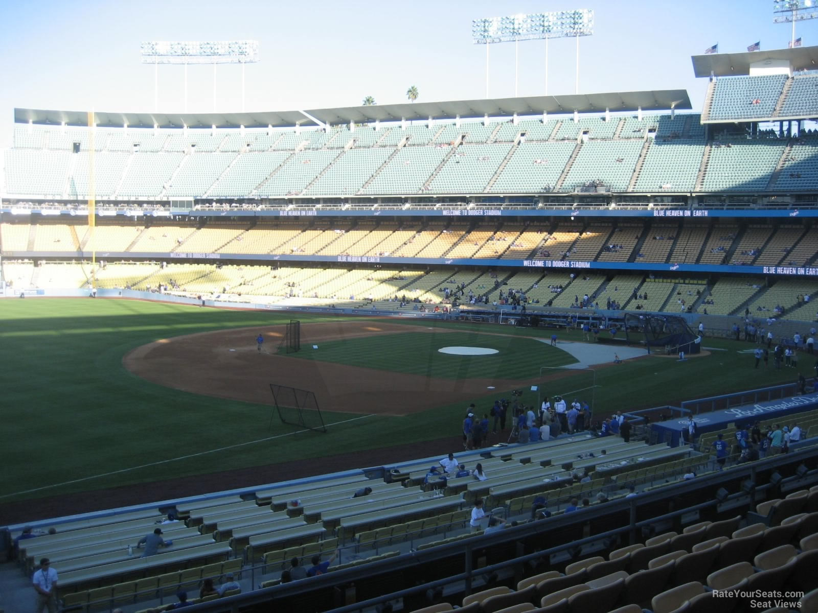 section 151, row f seat view  for baseball - dodger stadium