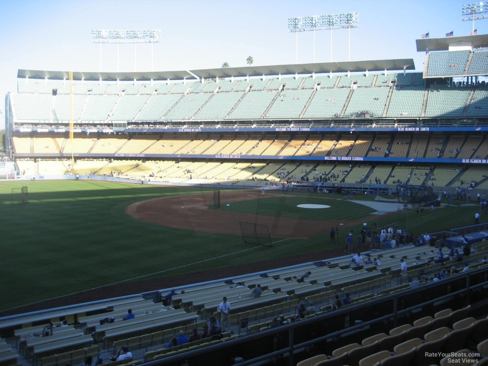 section 155, row f seat view  for baseball - dodger stadium