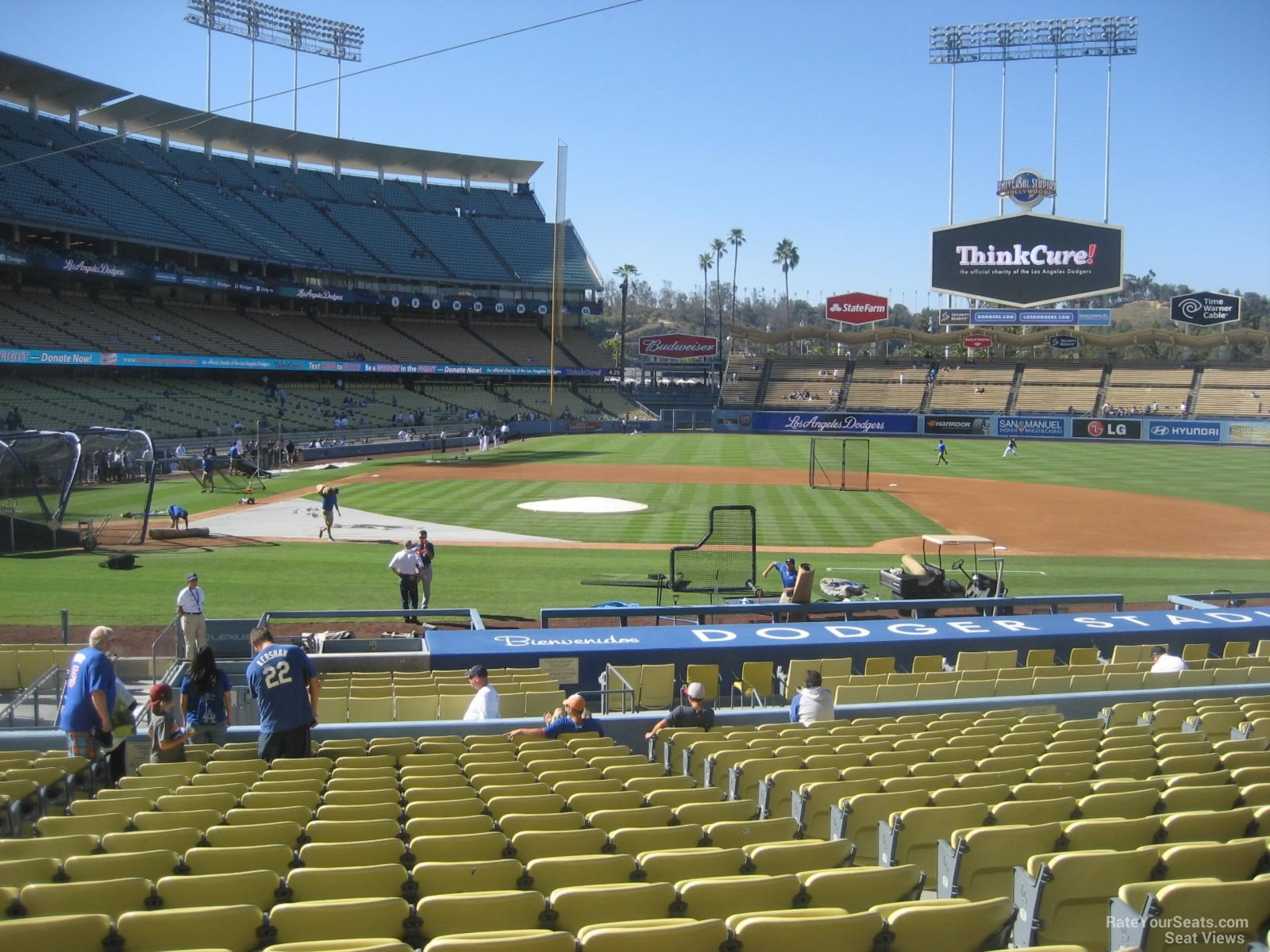 section 16, row t seat view for baseball - dodger stadium