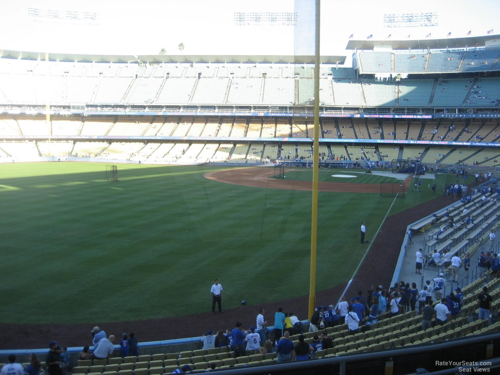 section 165, row f seat view  for baseball - dodger stadium