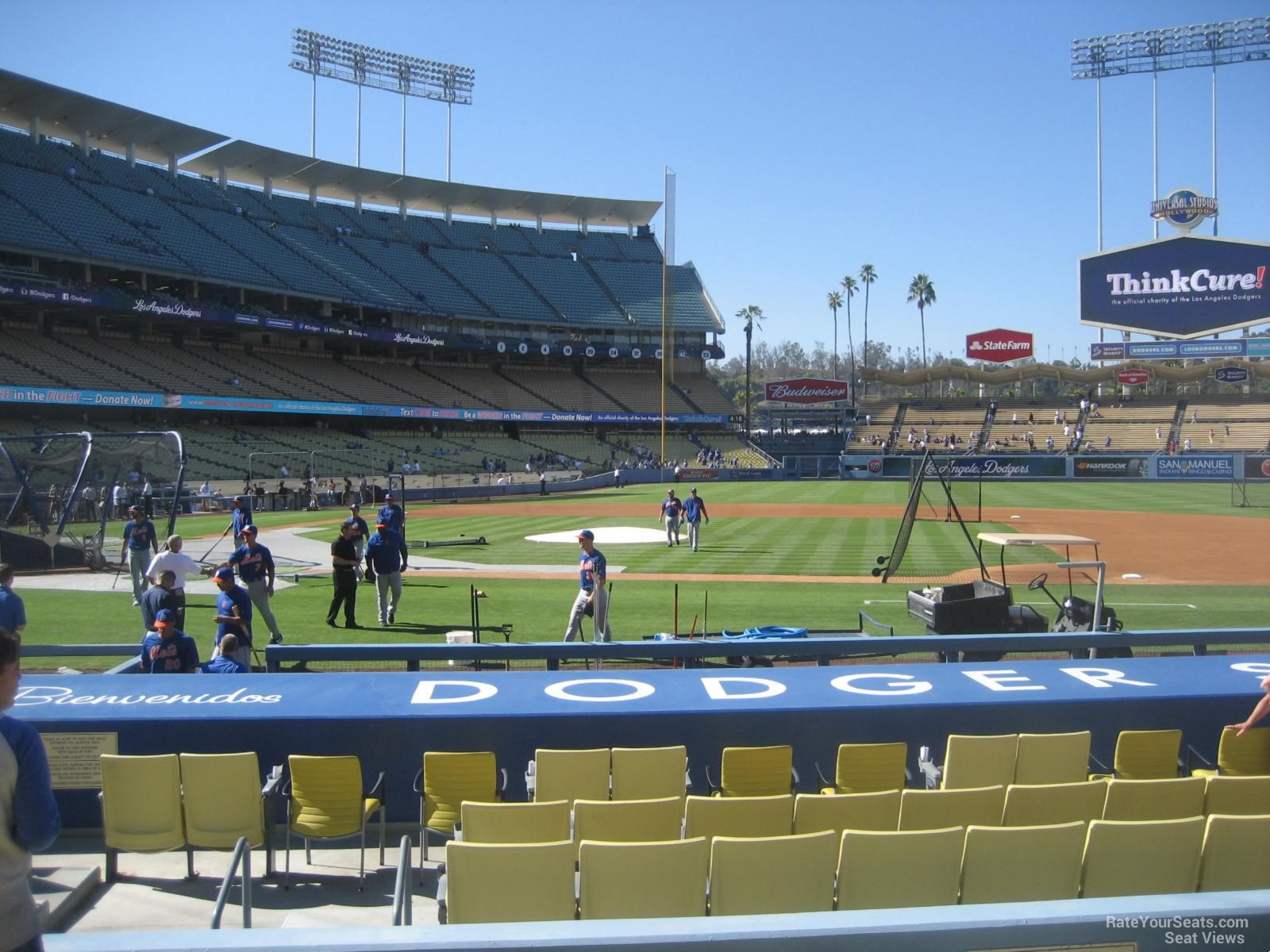 section 18, row f seat view  for baseball - dodger stadium