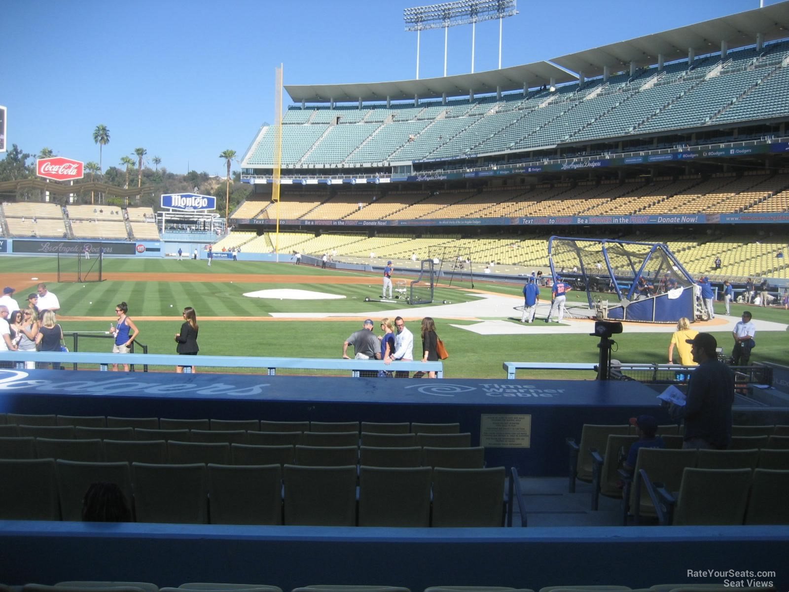 section 19, row f seat view  for baseball - dodger stadium