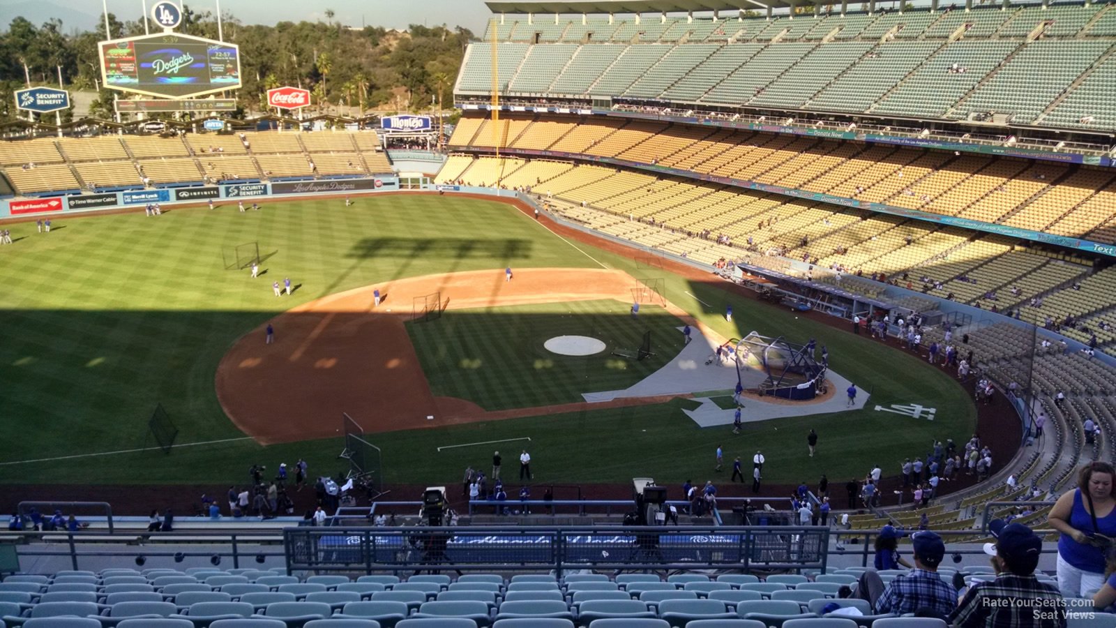 infield reserve 19, row m seat view  for baseball - dodger stadium