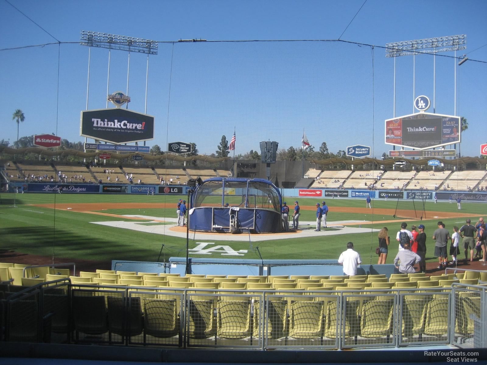 section 2, row f seat view  for baseball - uniqlo field at dodger stadium