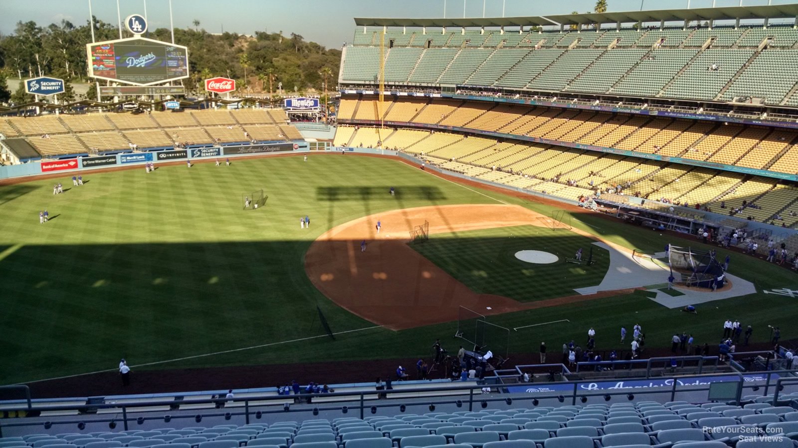 lower reserve 27, row m seat view  for baseball - dodger stadium