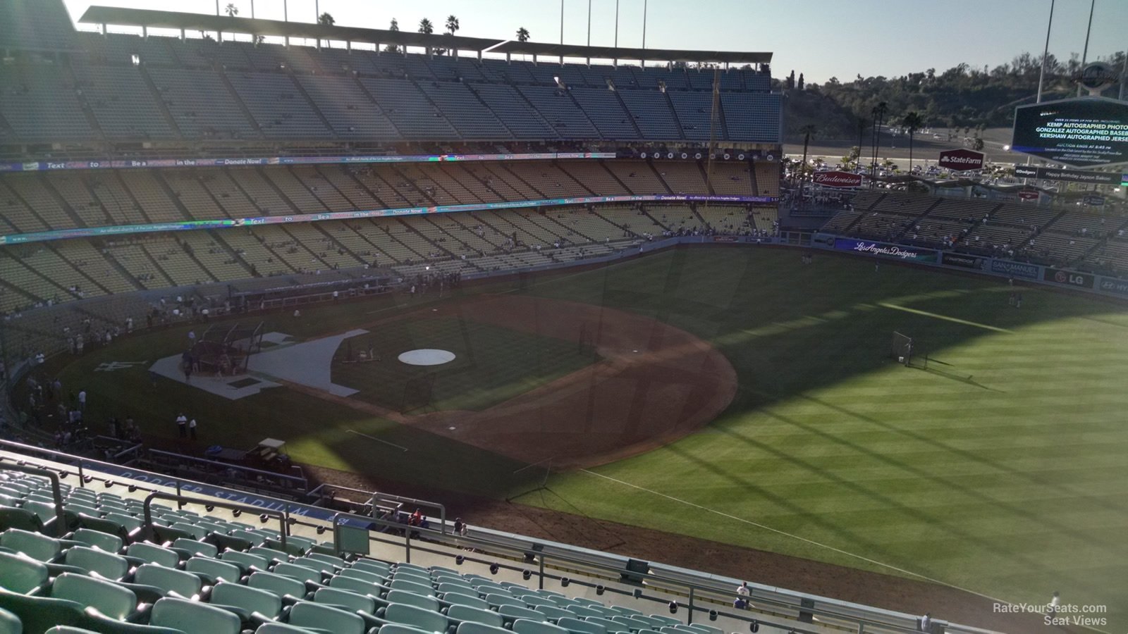 lower reserve 32, row m seat view  for baseball - dodger stadium