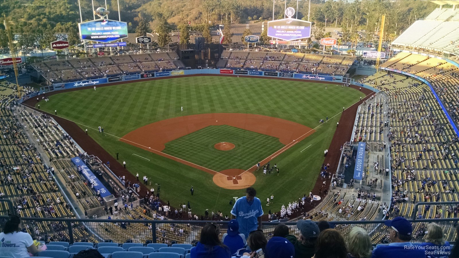 top deck 3, row h seat view  - dodger stadium