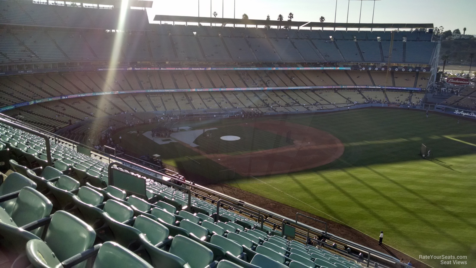 lower reserve 40, row m seat view  for baseball - dodger stadium