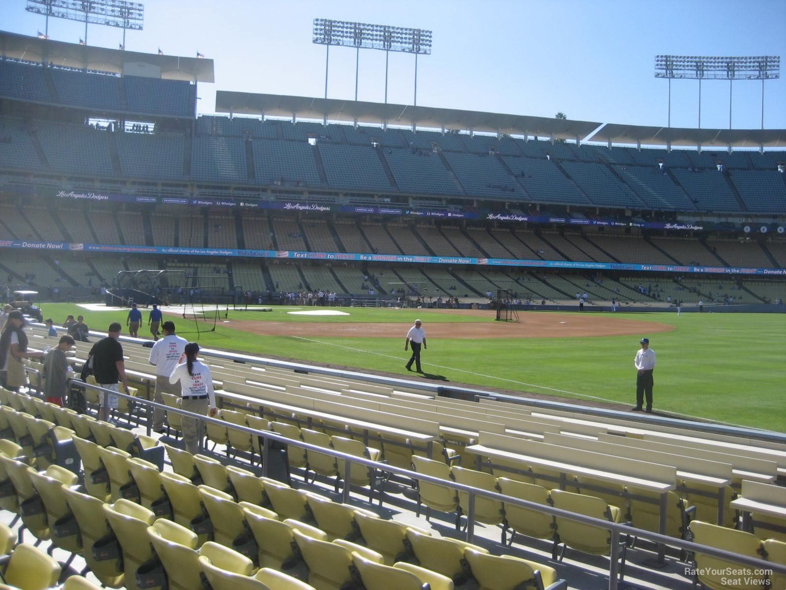 section 42, row f seat view  for baseball - dodger stadium