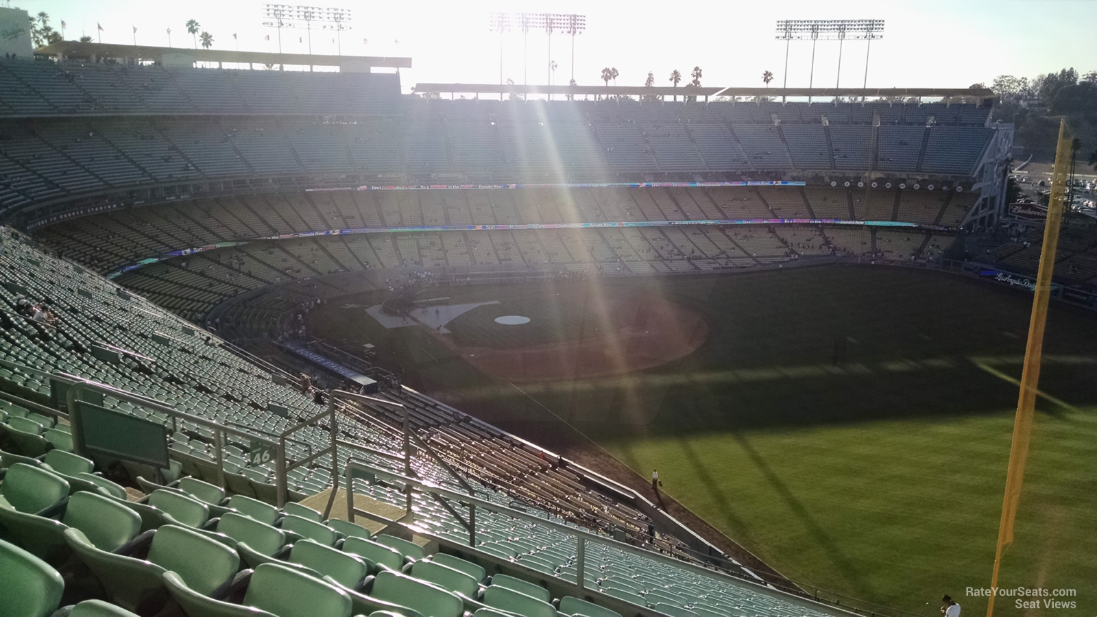 reserve 46, row ff seat view  for baseball - dodger stadium