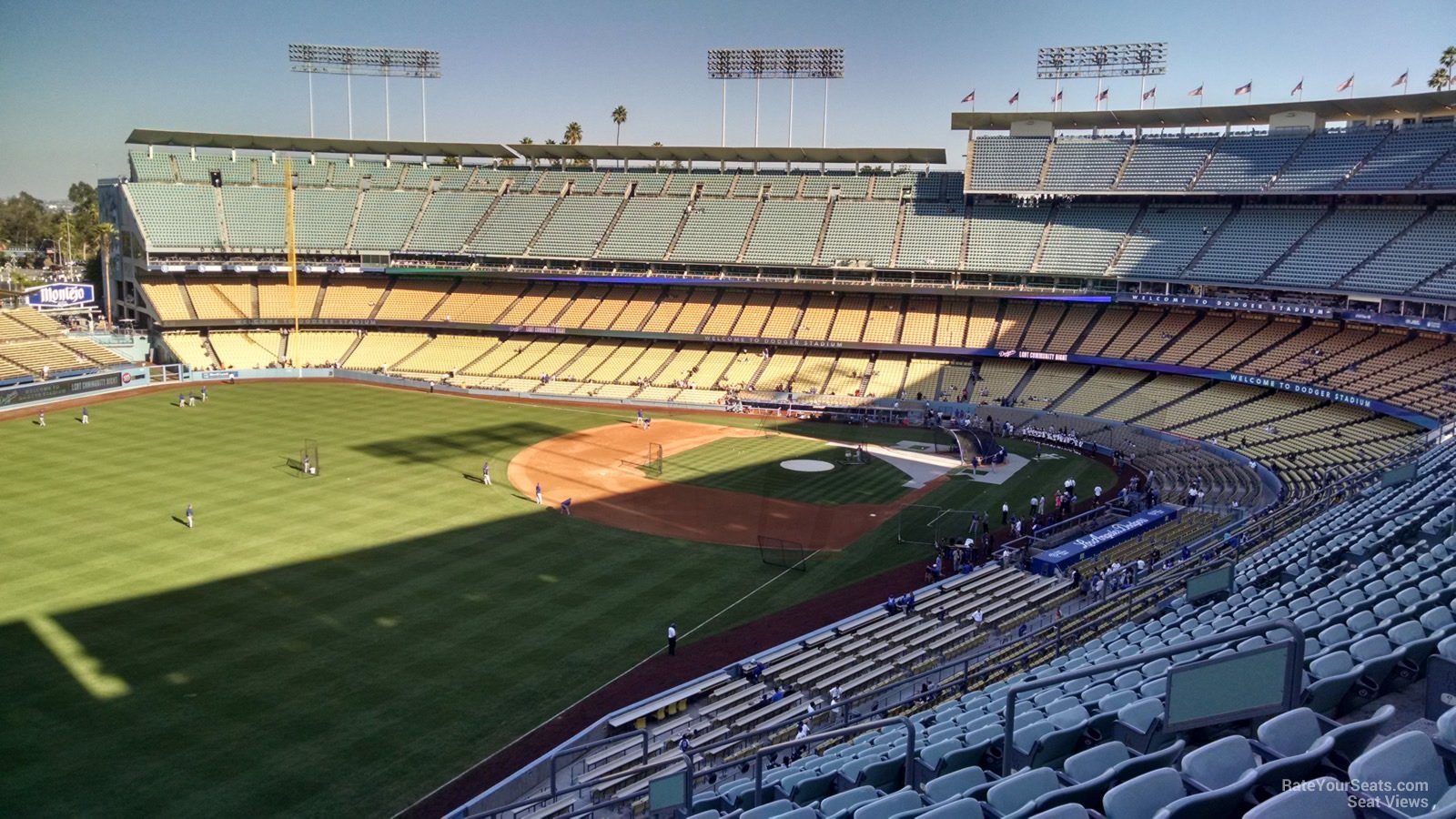 lower reserve 47, row m seat view  for baseball - dodger stadium