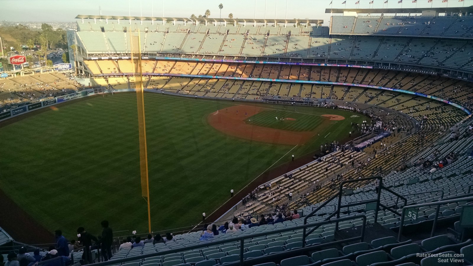 reserve 53, row ff seat view  for baseball - dodger stadium