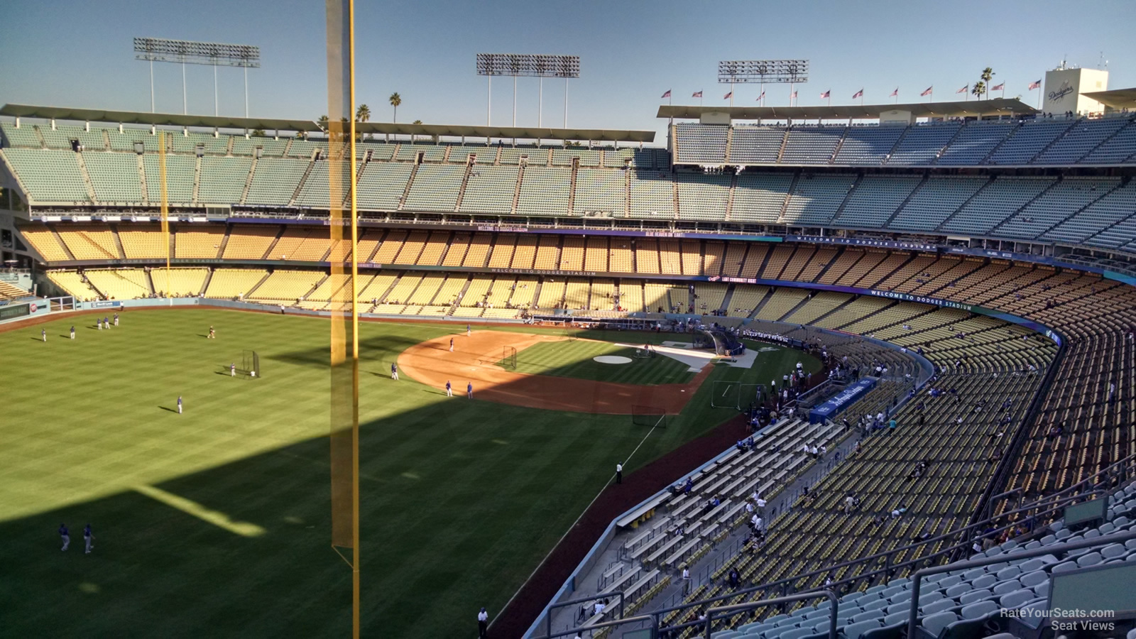 lower reserve 55, row m seat view  for baseball - dodger stadium