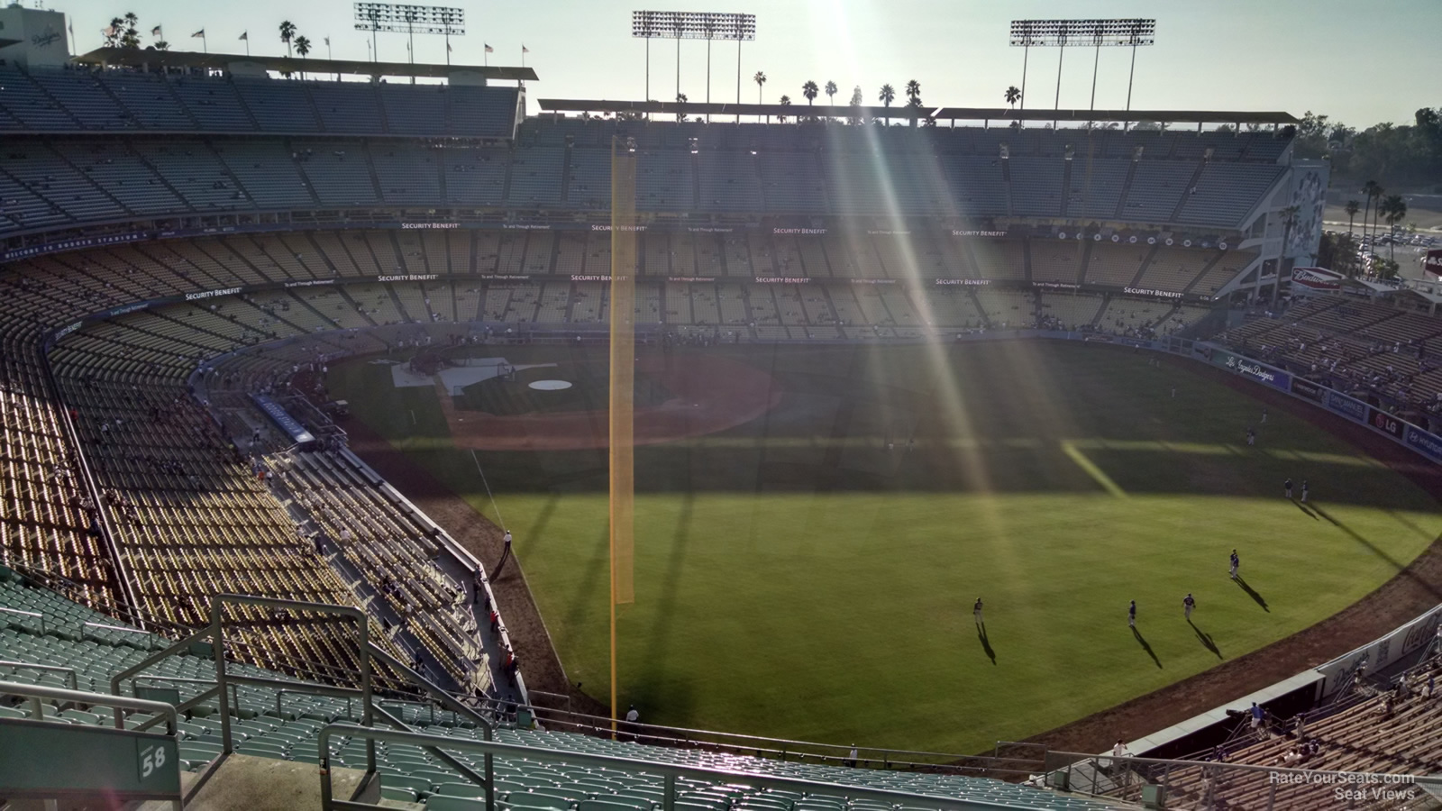 reserve 58, row ff seat view  for baseball - dodger stadium