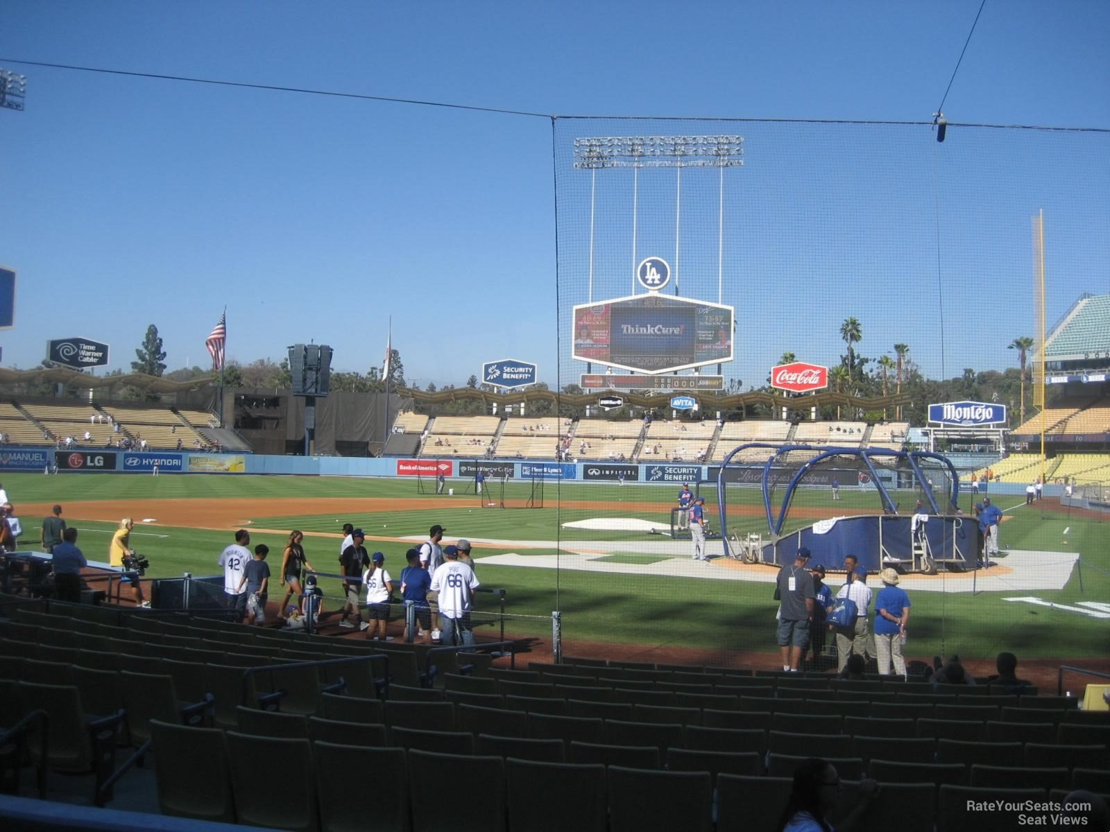 section 7, row f seat view  for baseball - dodger stadium