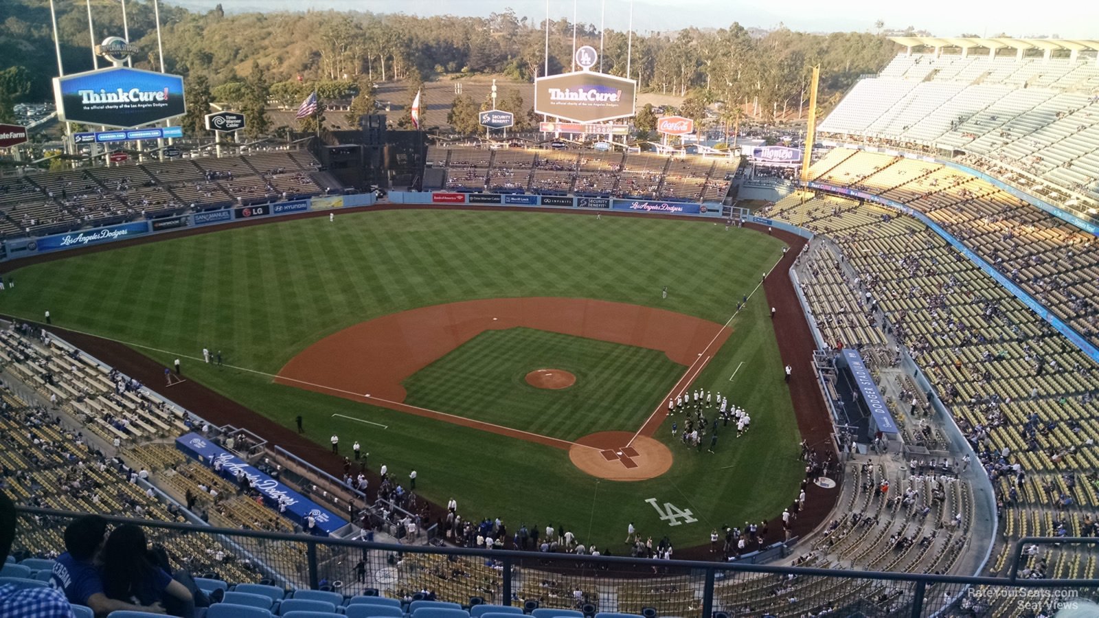 top deck 7, row h seat view  for baseball - dodger stadium