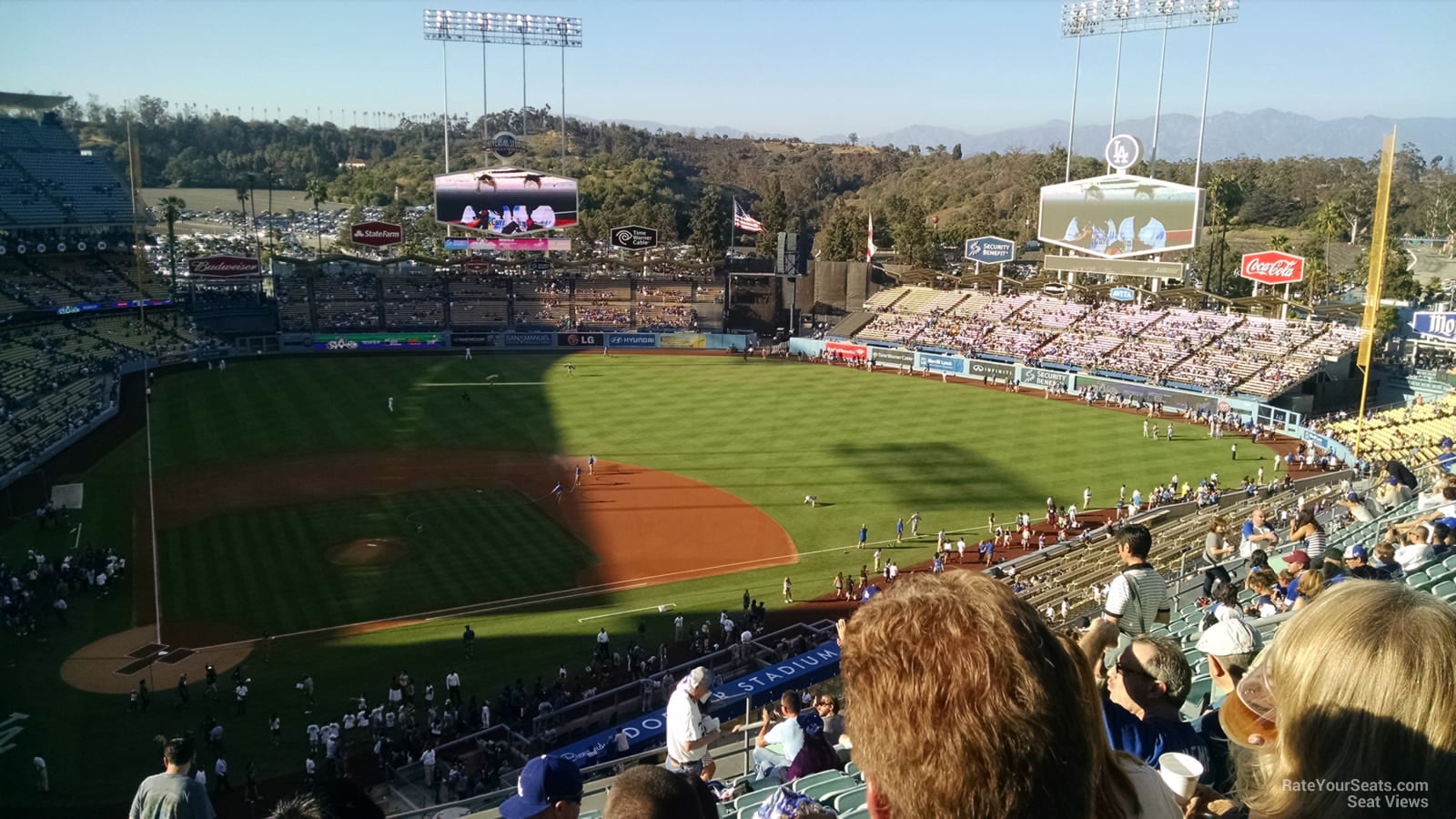 infield reserve 8, row n seat view  for baseball - dodger stadium