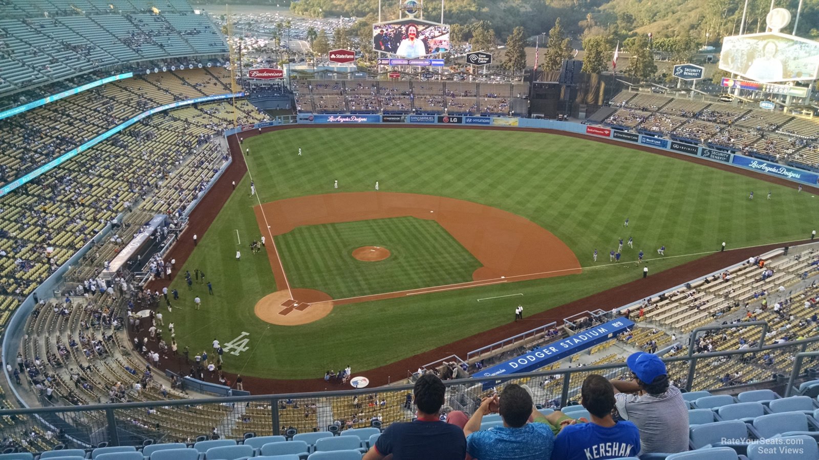 top deck 8, row h seat view  - dodger stadium