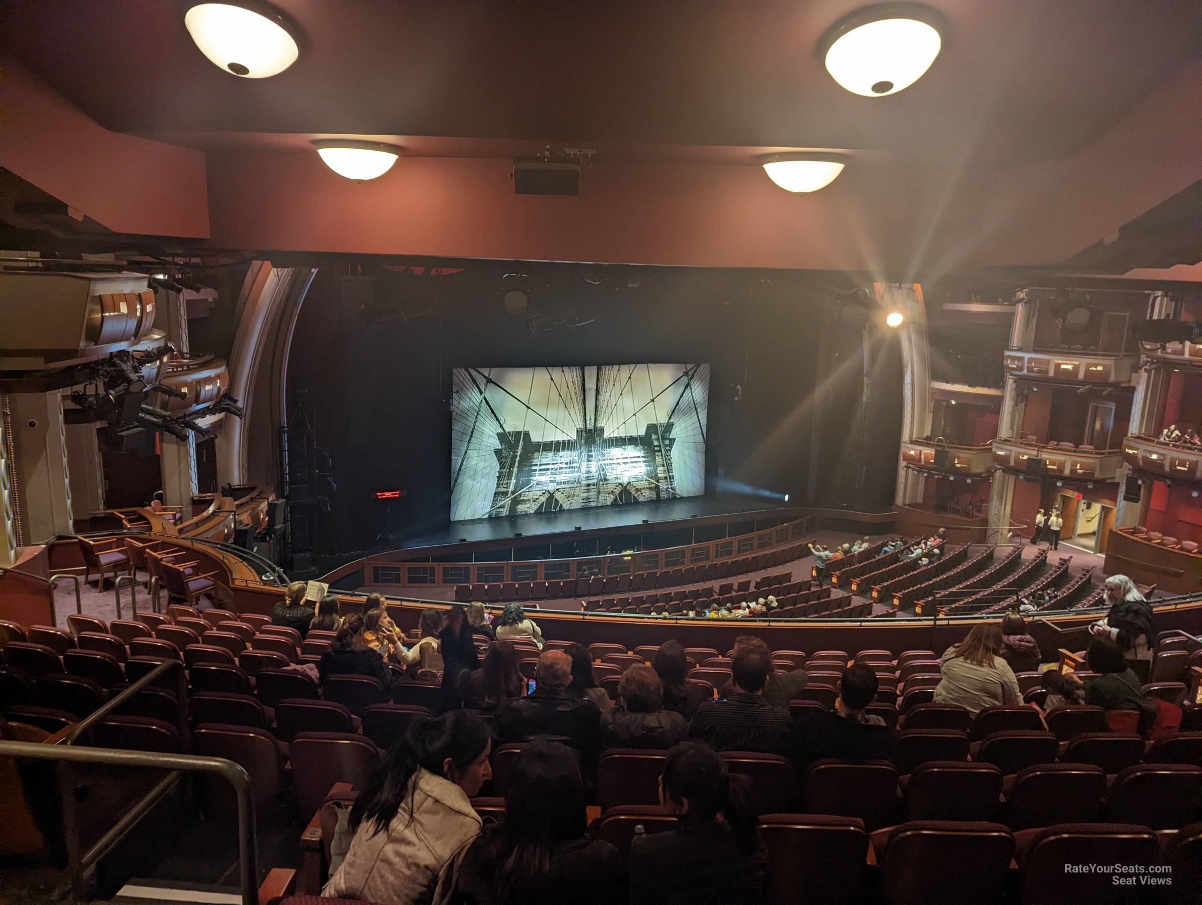 mezzanine 1 left, row j seat view  - dolby theatre