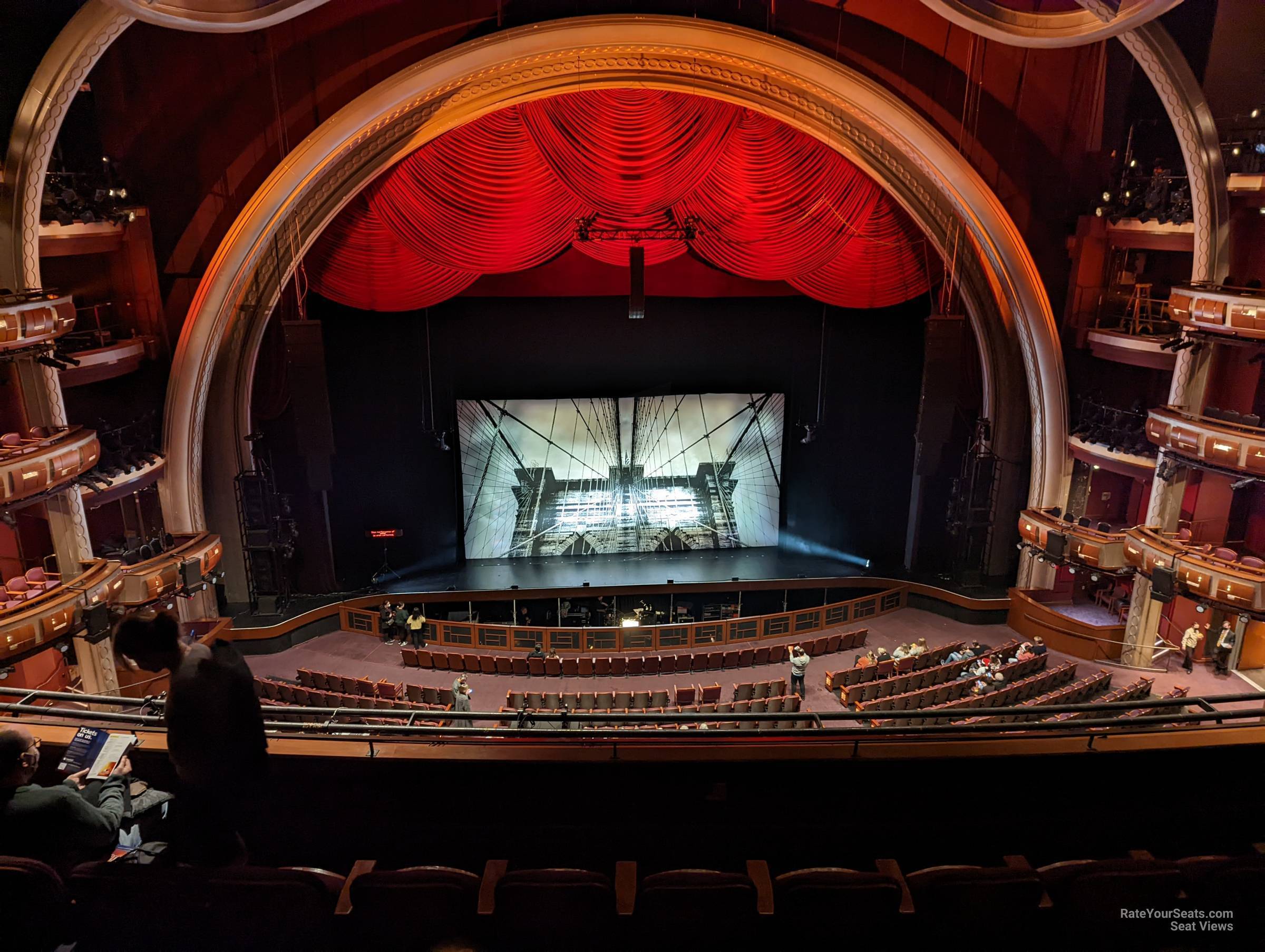 mezzanine 2 center, row e seat view  - dolby theatre