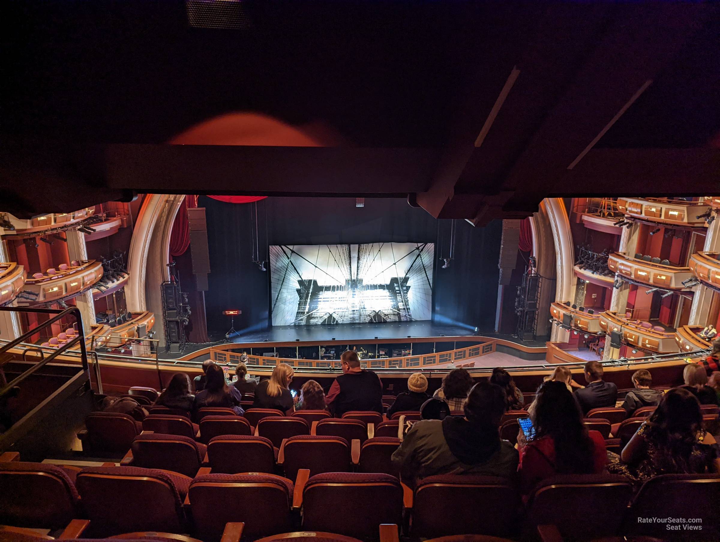 mezzanine 2 center, row j seat view  - dolby theatre