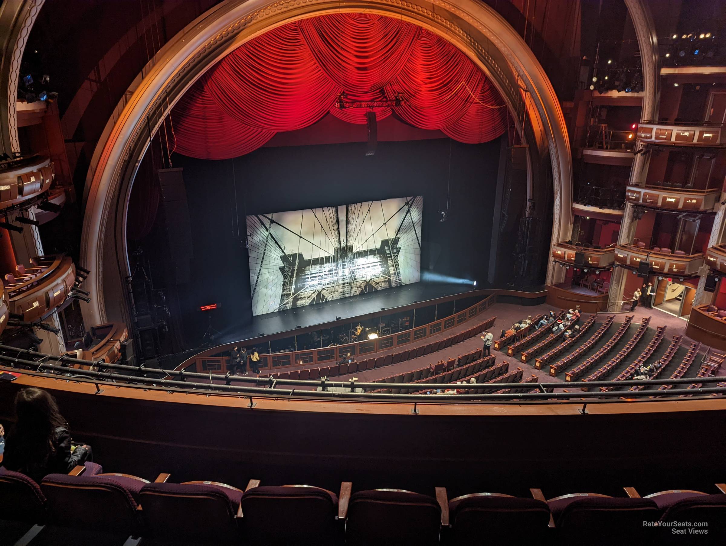 mezzanine 2 left, row e seat view  - dolby theatre