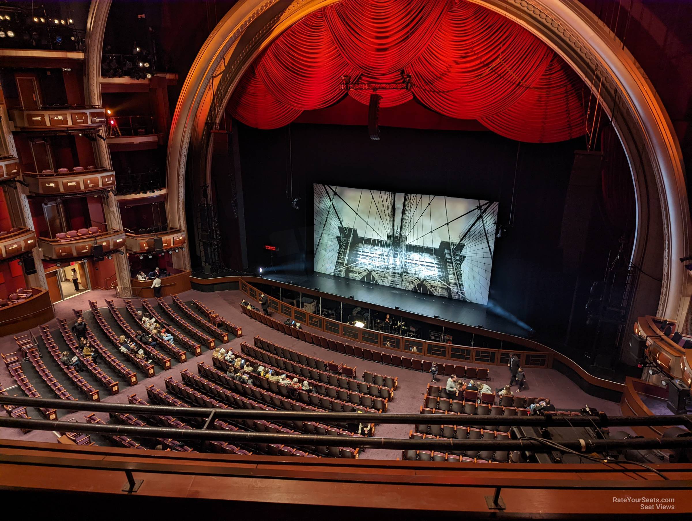 mezzanine 2 right, row c seat view  - dolby theatre