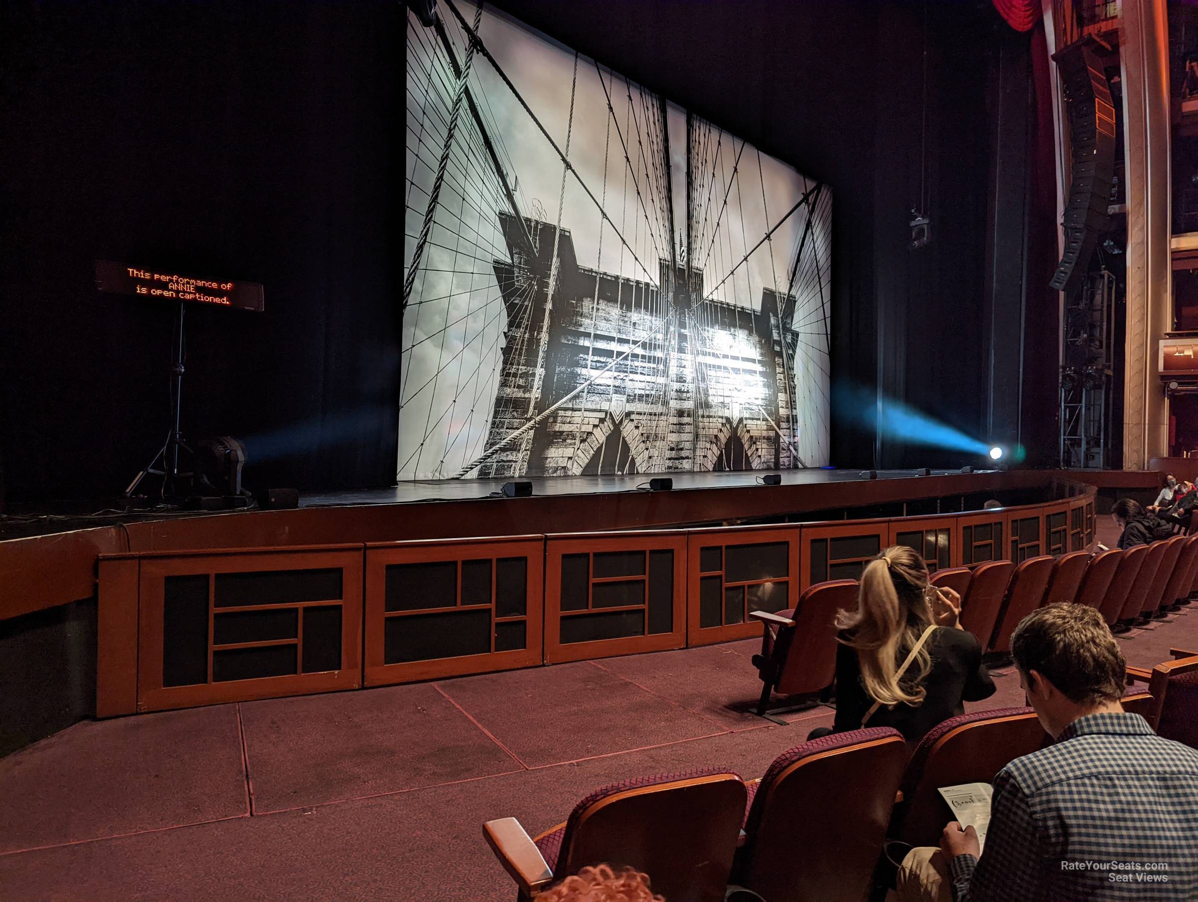 orchestra left, row c seat view  - dolby theatre