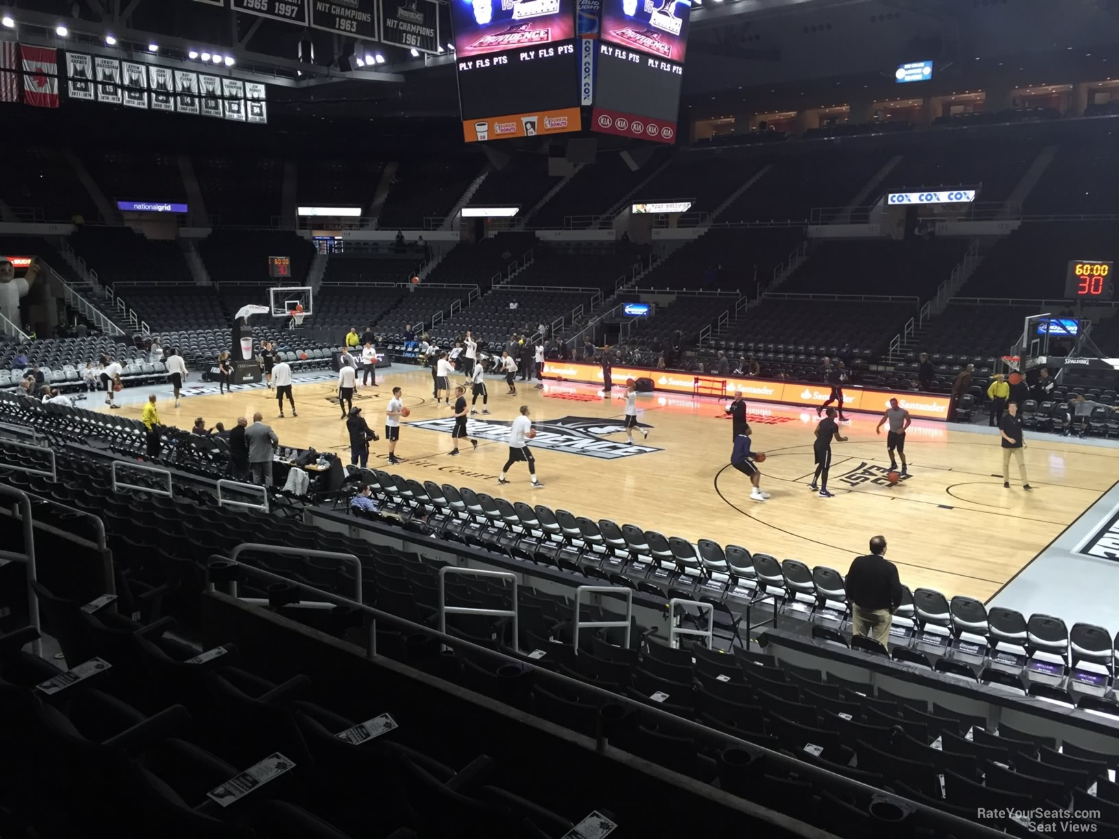 section 106, row d seat view  for basketball - amica mutual pavilion