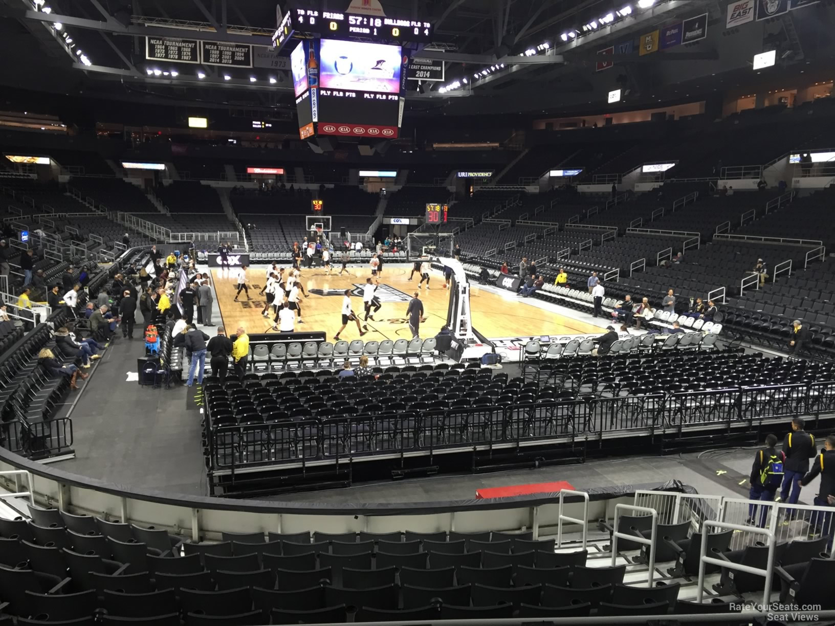 section 116, row d seat view  for basketball - amica mutual pavilion