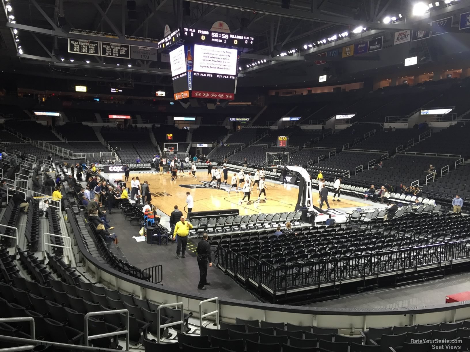section 117, row d seat view  for basketball - amica mutual pavilion