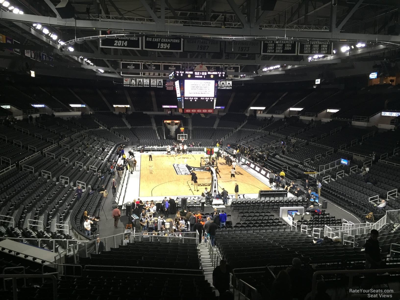 section 202, row f seat view  for basketball - amica mutual pavilion