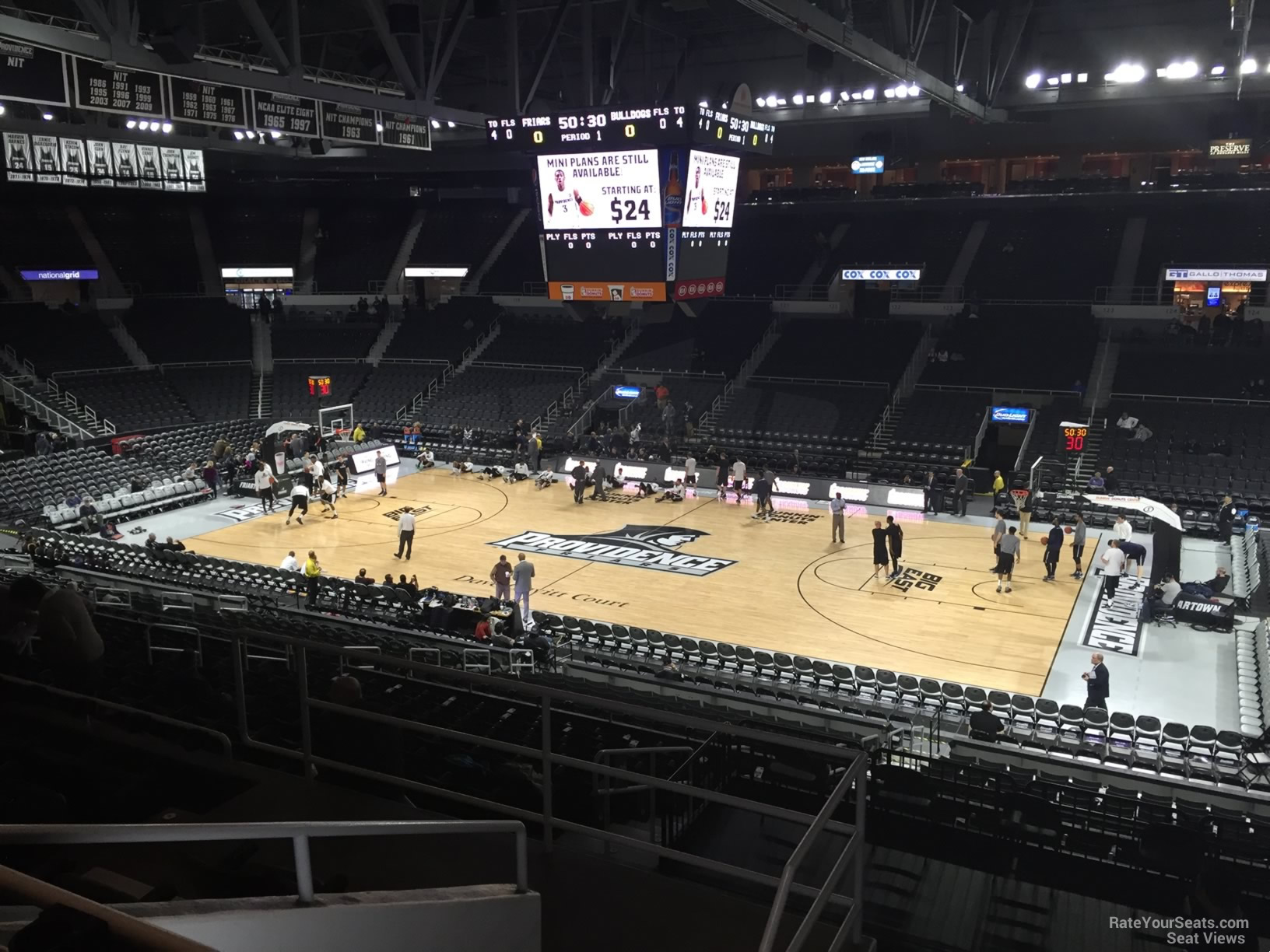 section 209, row f seat view  for basketball - amica mutual pavilion