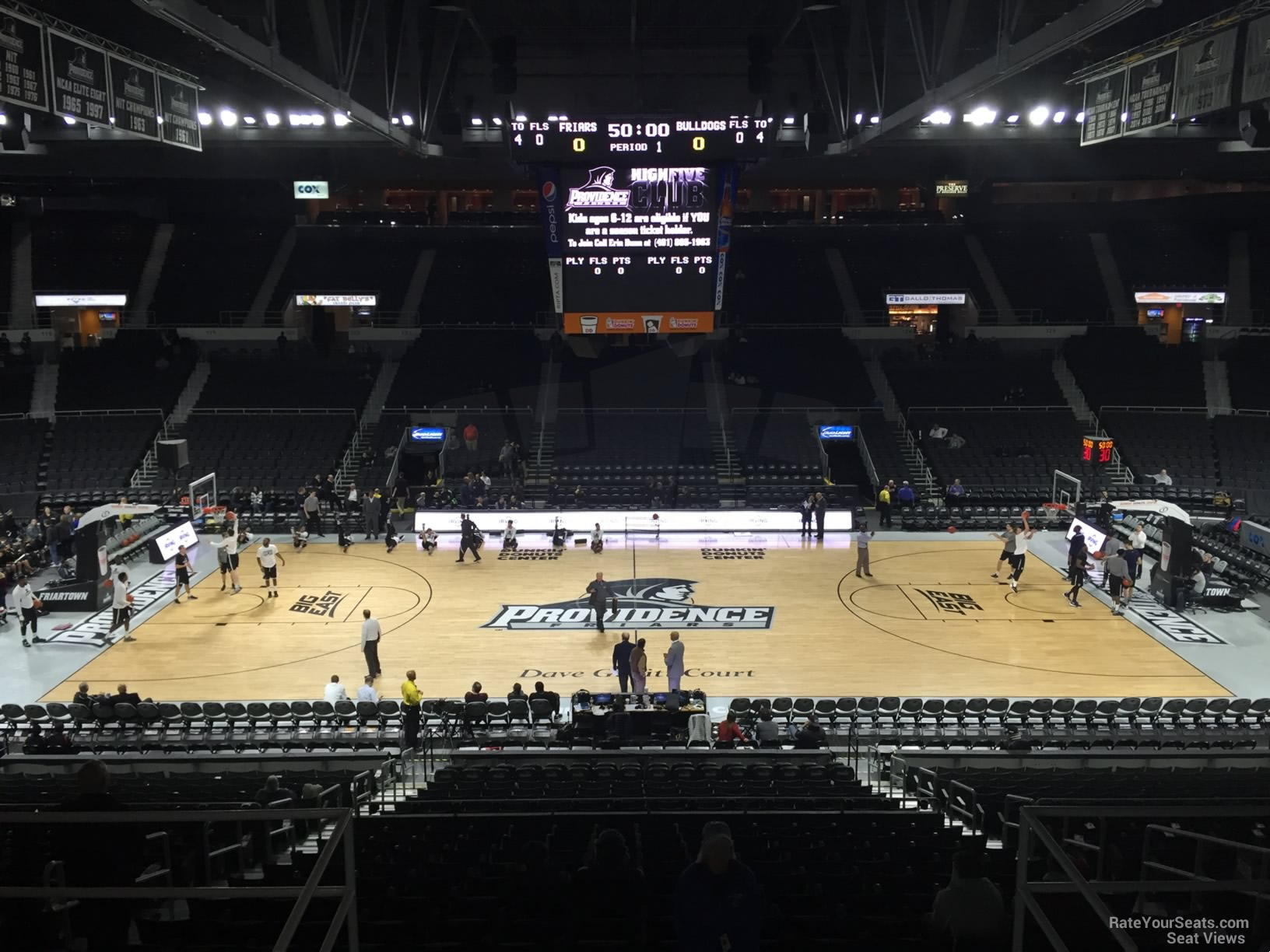 section 211, row f seat view  for basketball - amica mutual pavilion