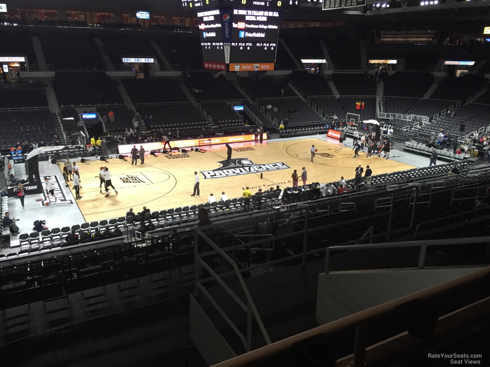 section 213, row f seat view  for basketball - amica mutual pavilion