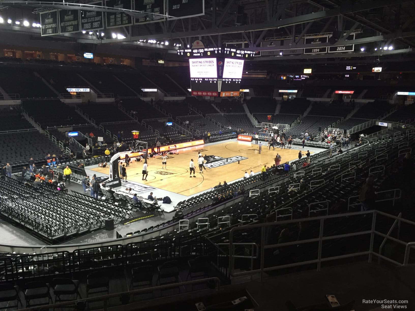 section 216, row f seat view  for basketball - amica mutual pavilion