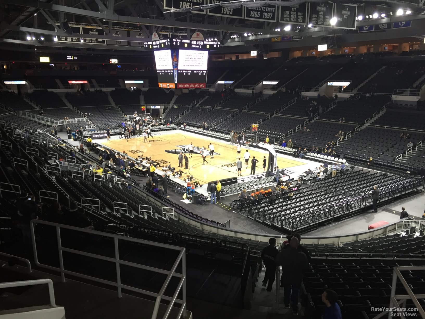 section 225, row f seat view  for basketball - amica mutual pavilion