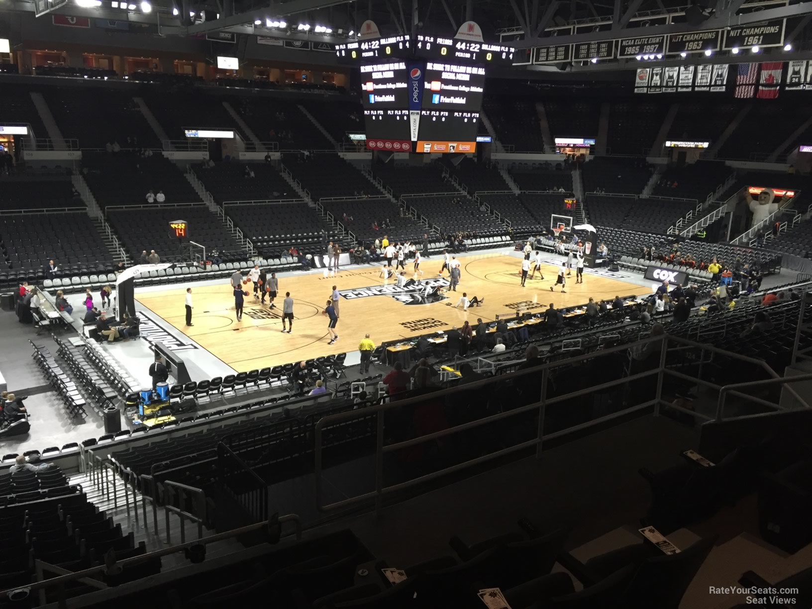 section 234, row f seat view  for basketball - amica mutual pavilion
