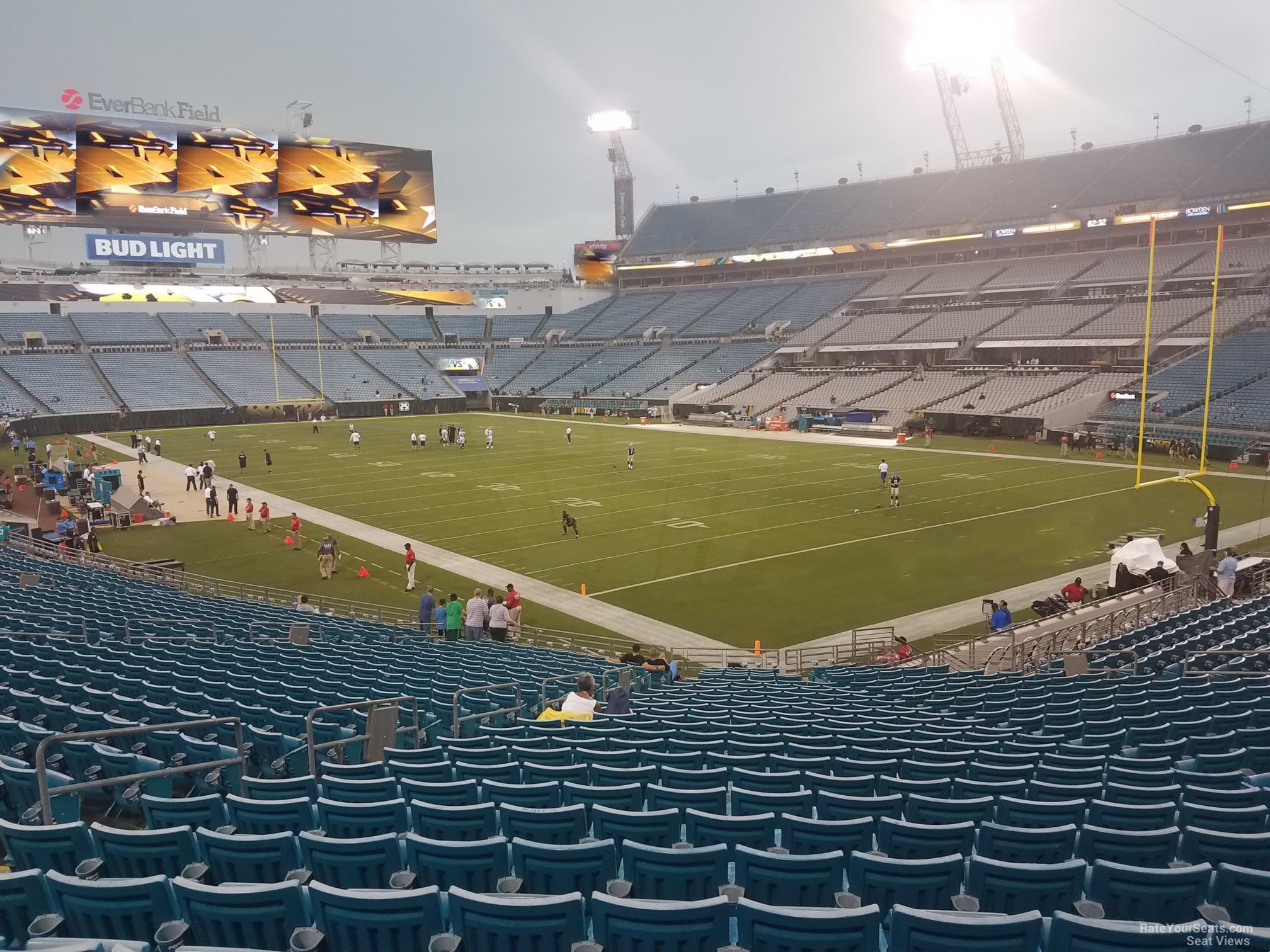 section 102, row cc seat view  - everbank stadium