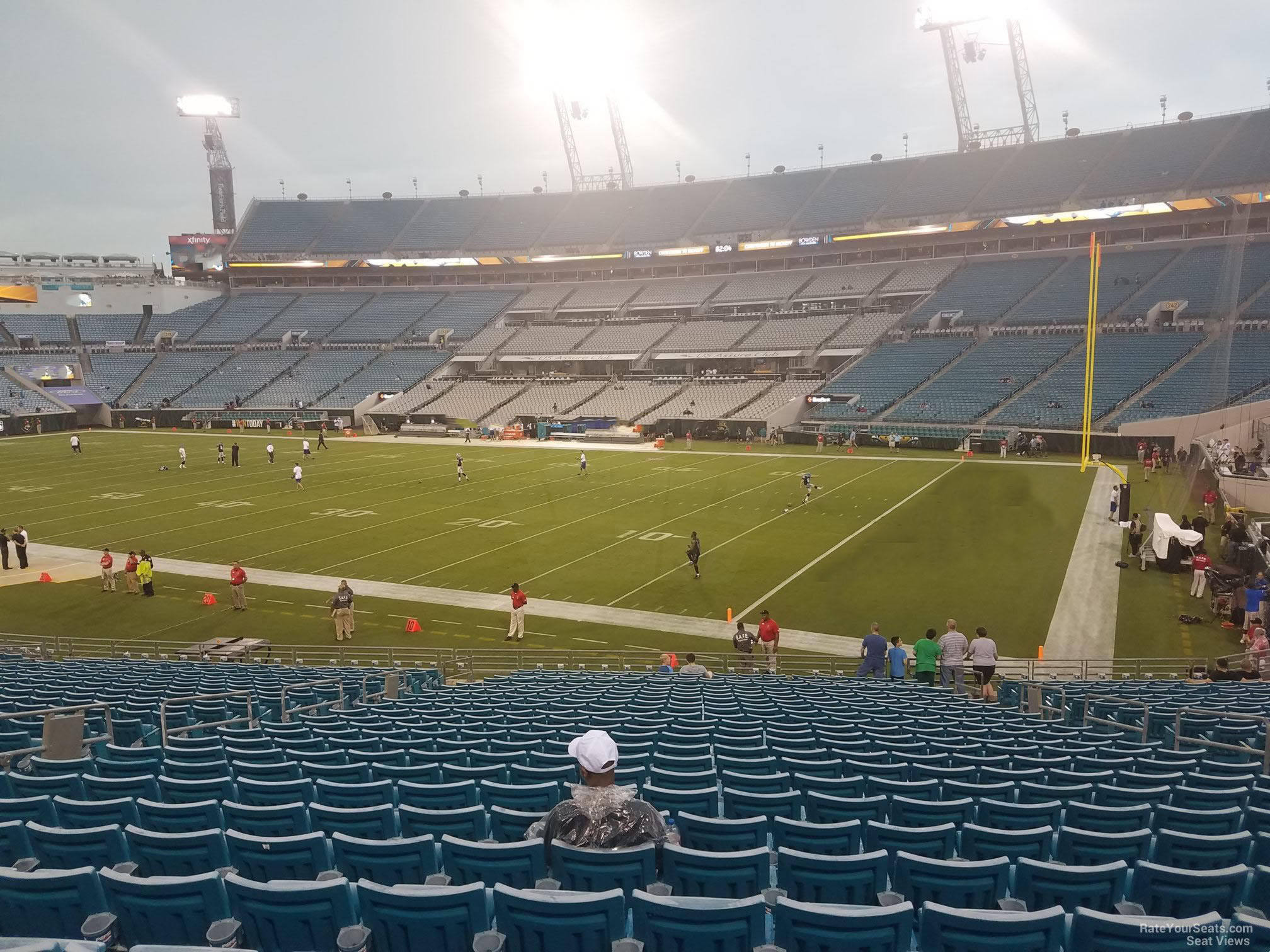 section 104, row cc seat view  - everbank stadium