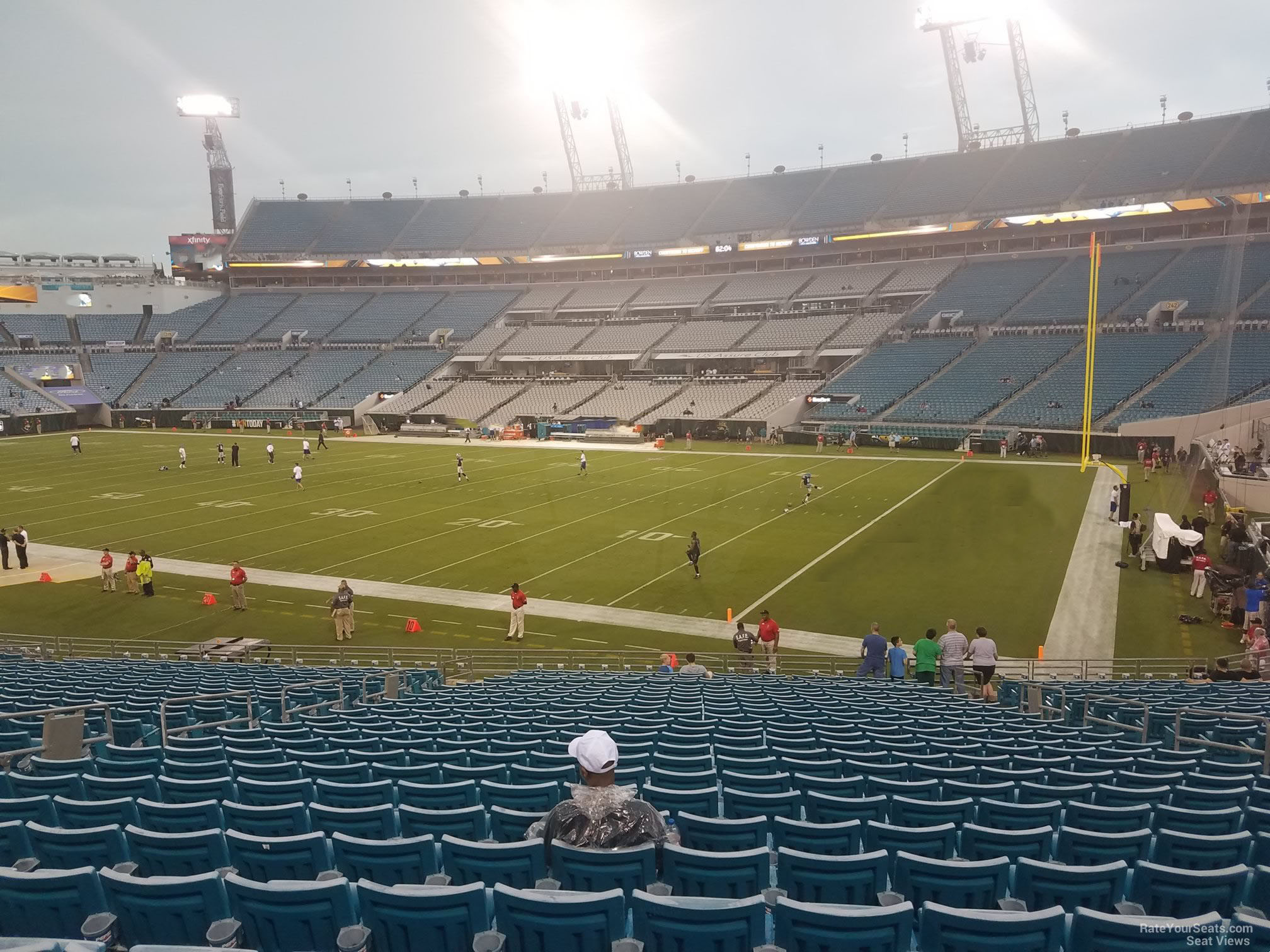 section 104, row cc seat view  - tiaa bank field