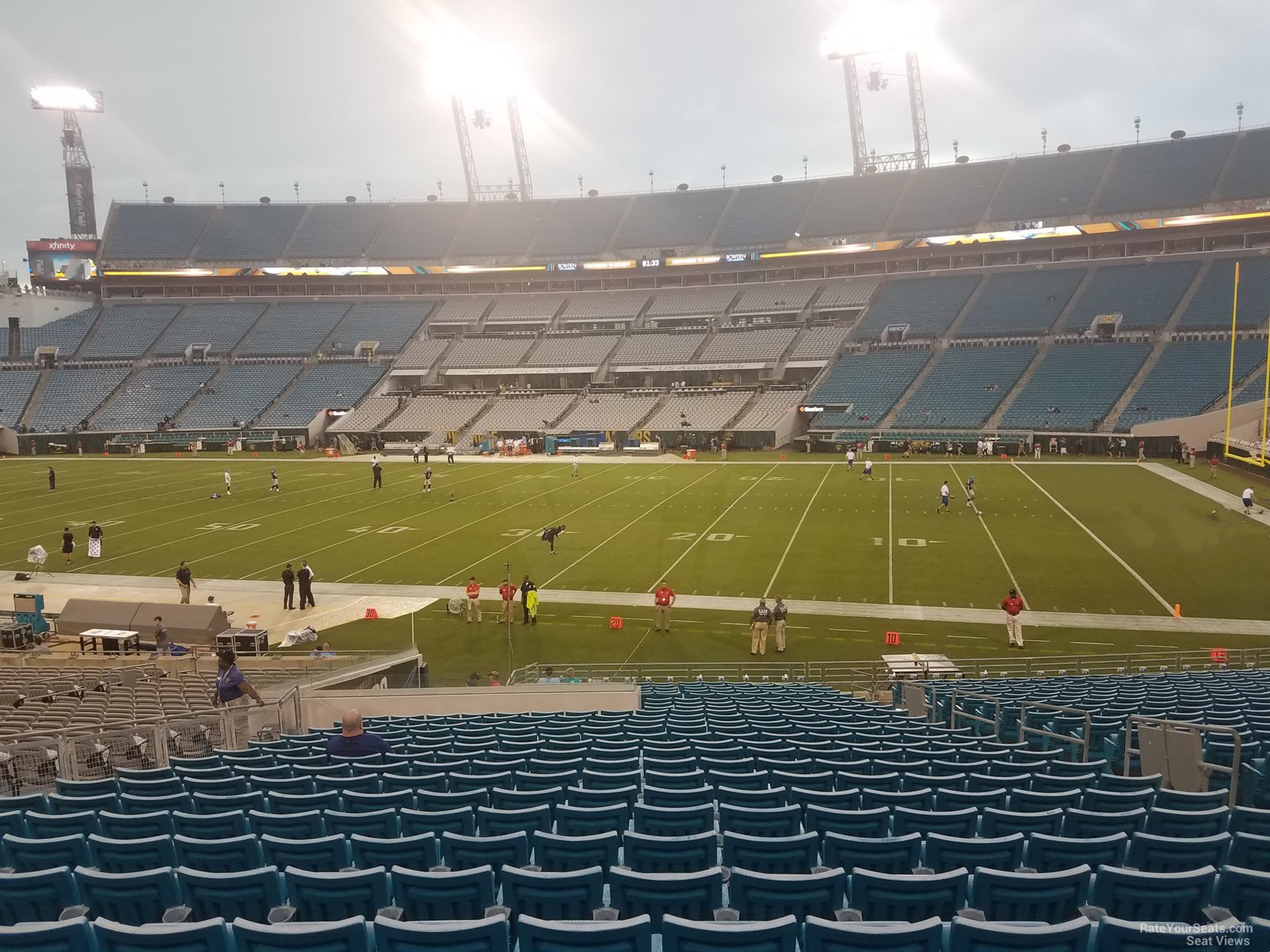 section 106, row c seat view  - everbank stadium