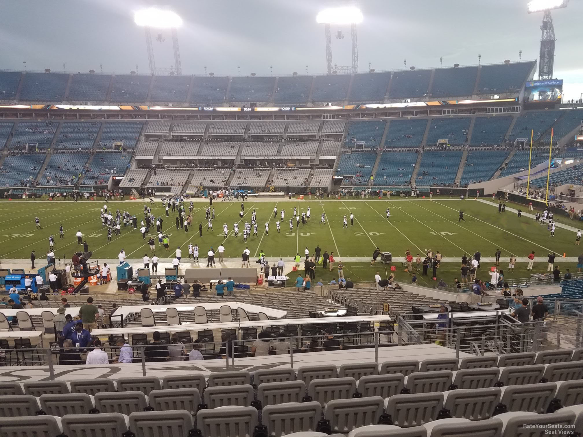 section 108, row h seat view  - everbank stadium