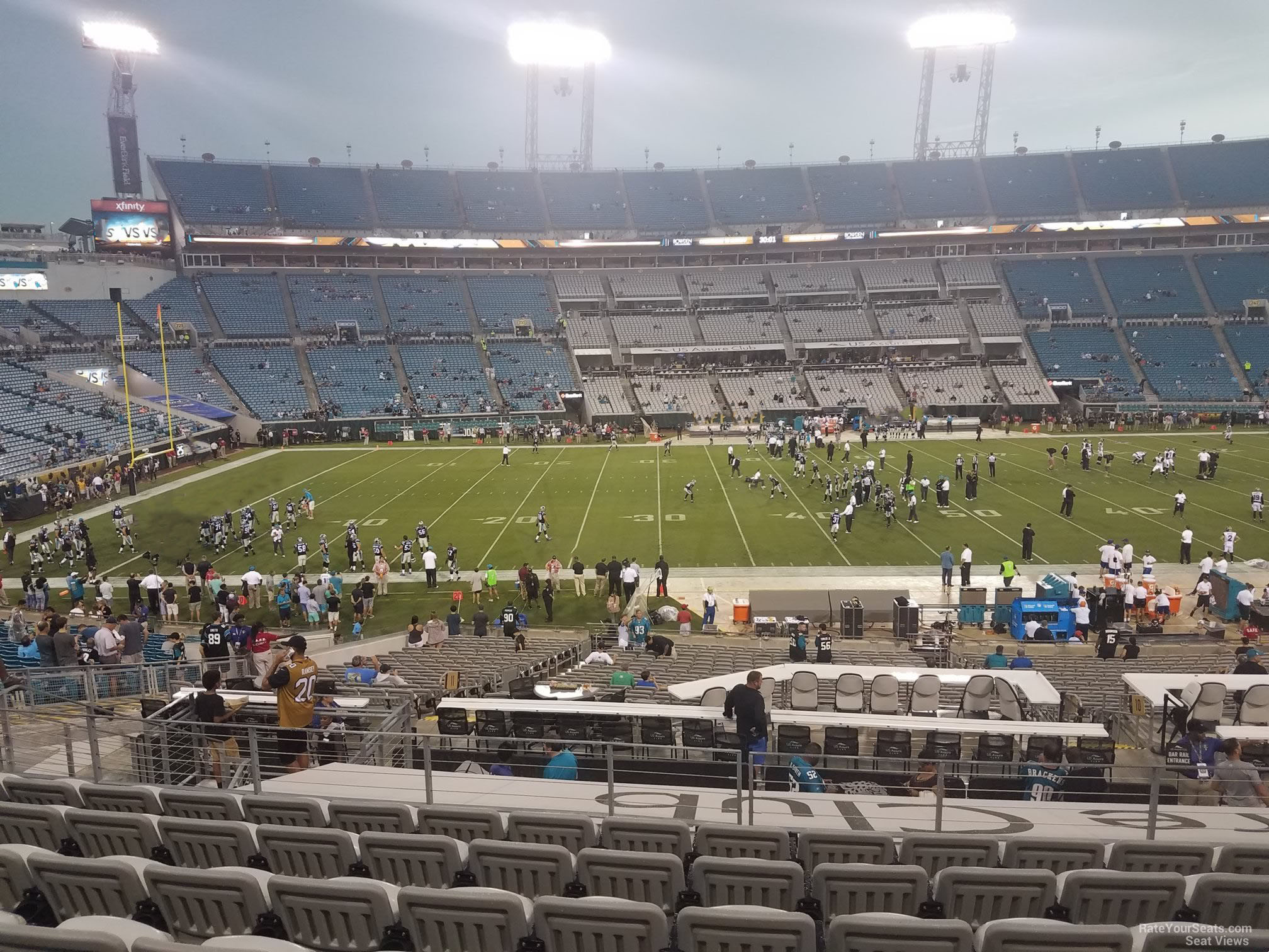 section 111, row h seat view  - tiaa bank field