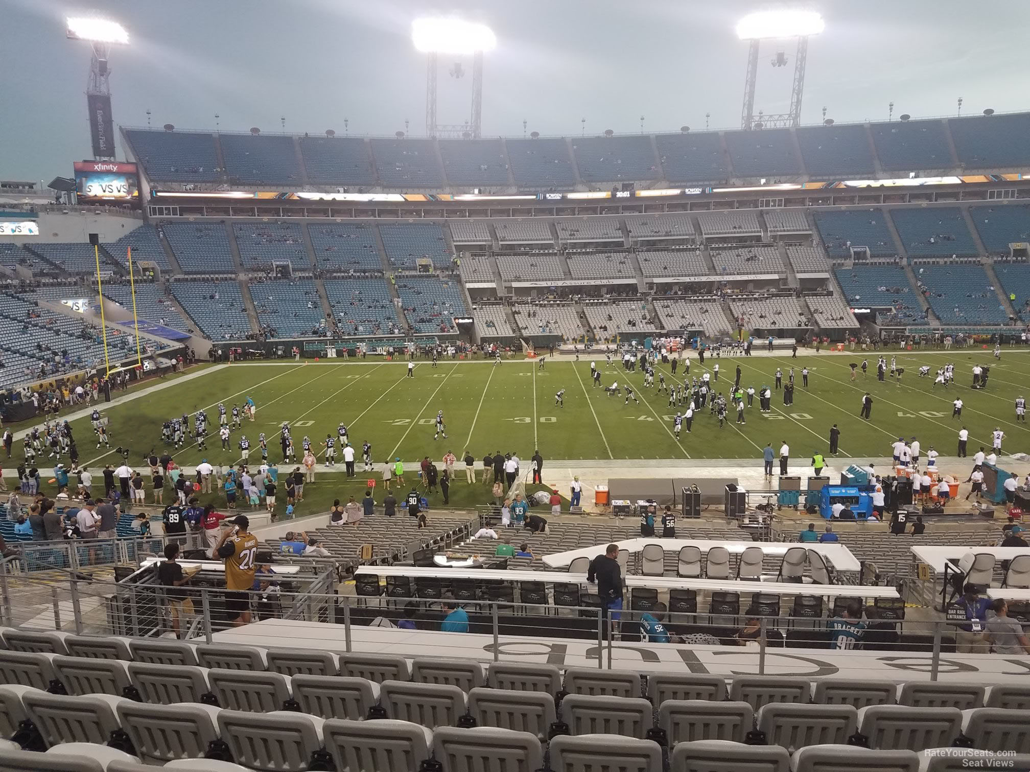 section 111, row h seat view  - everbank stadium