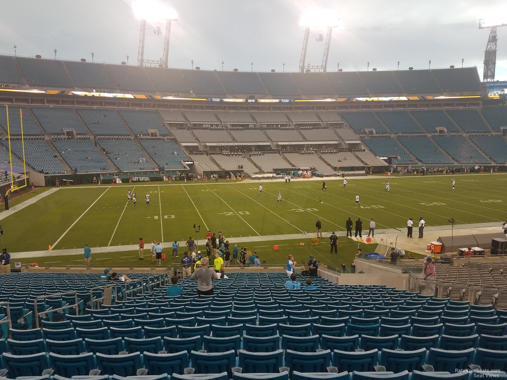 section 113, row cc seat view  - everbank stadium