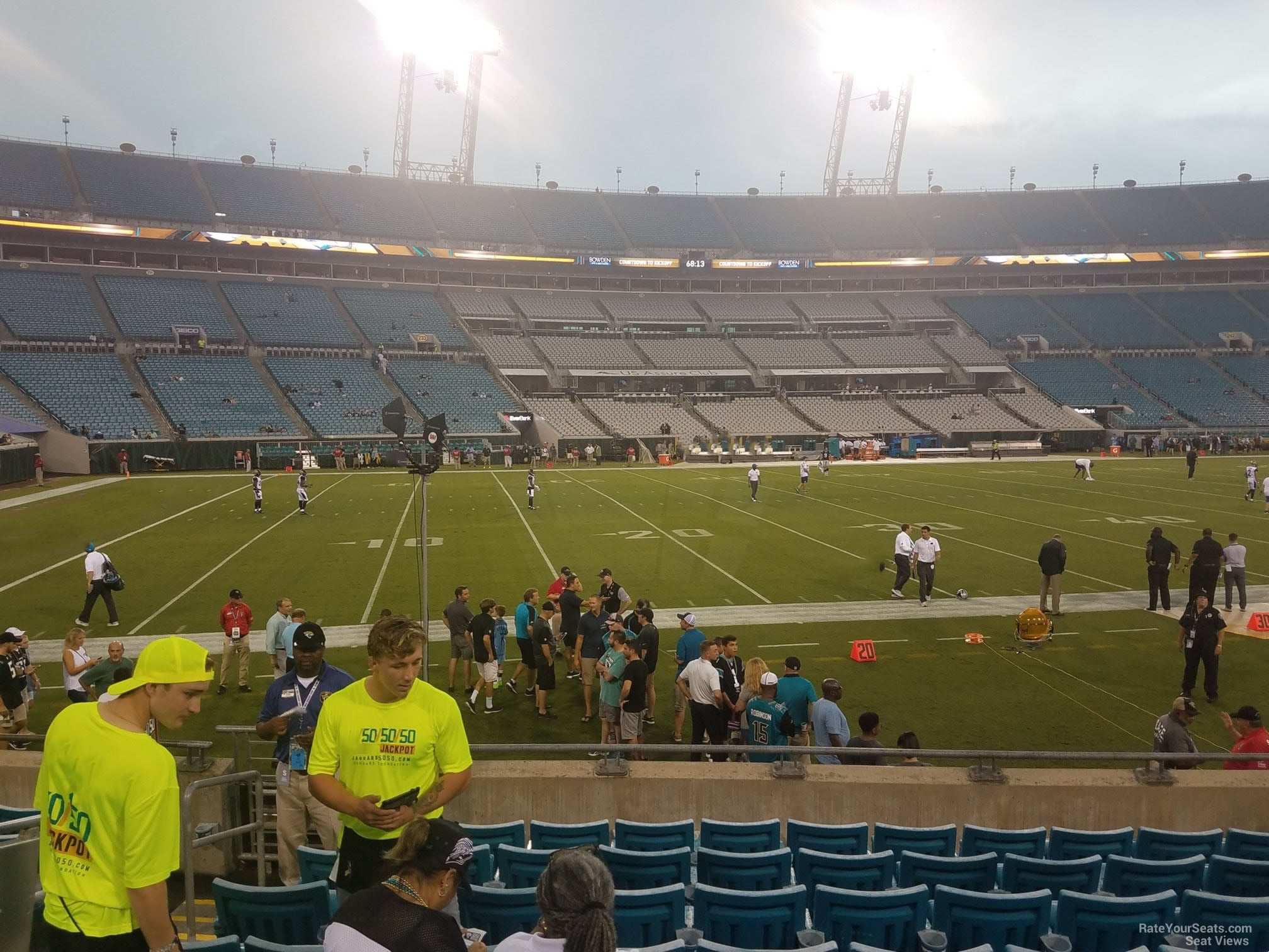 section 113, row j seat view  - everbank stadium