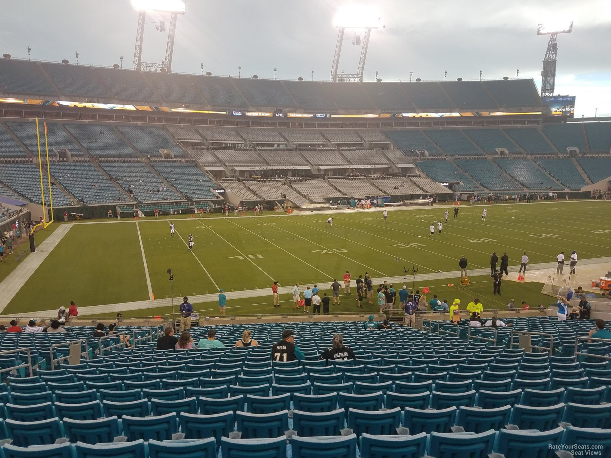 section 114, row cc seat view  - tiaa bank field