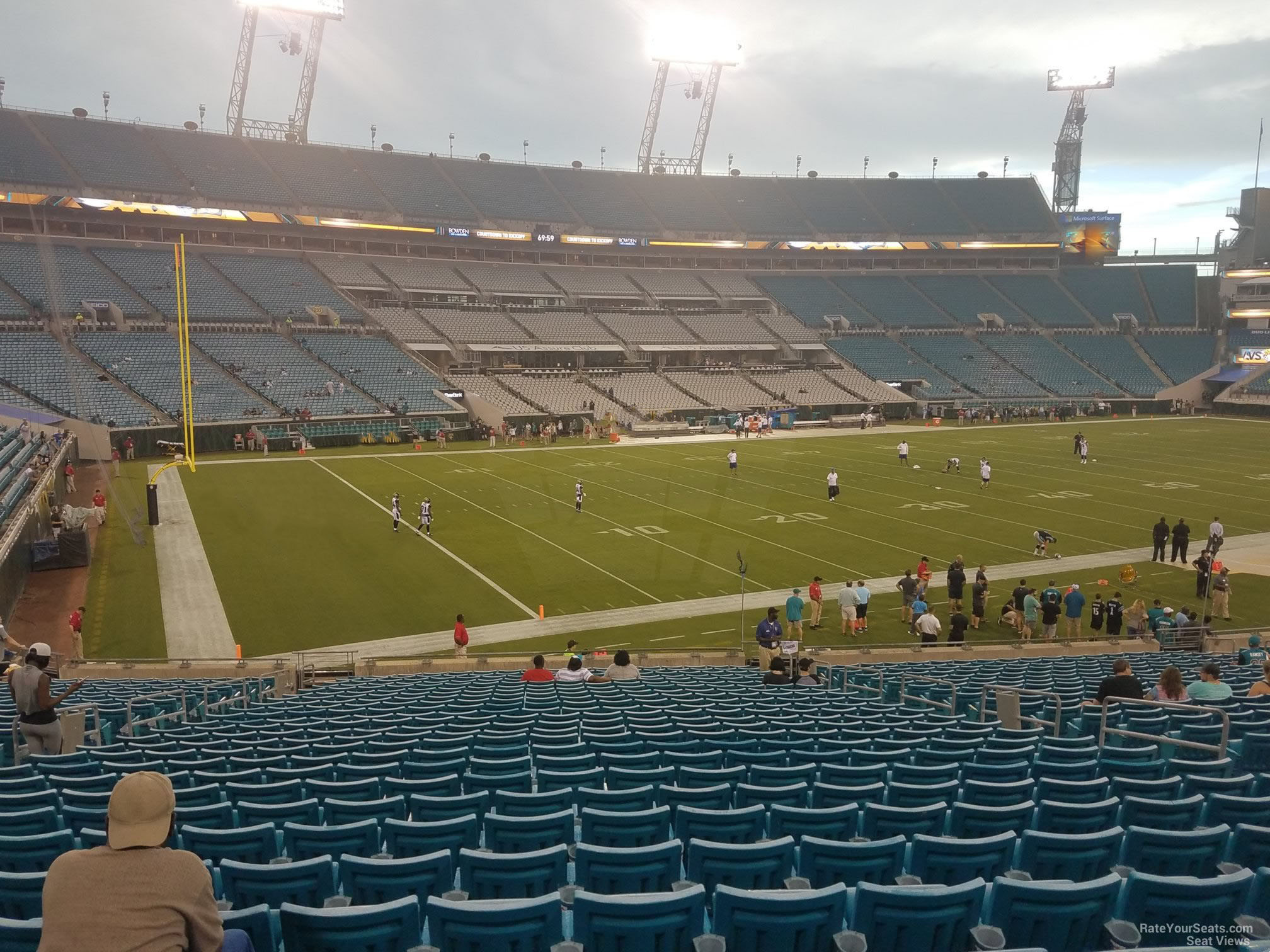 section 115, row cc seat view  - tiaa bank field