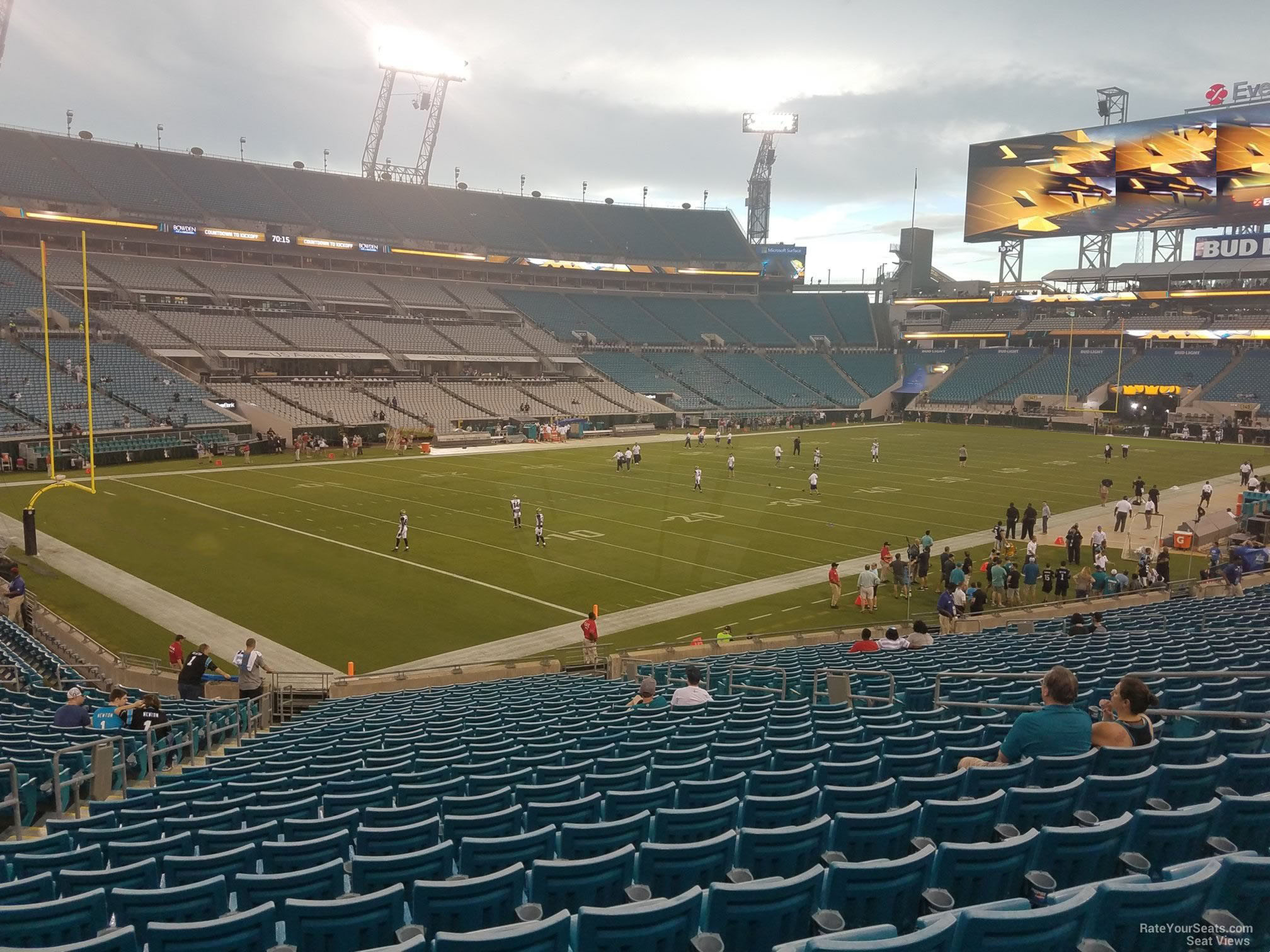 section 116, row cc seat view  - everbank stadium